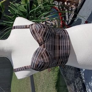 Haute Monde Bustier Crop Top Plaid Size Small